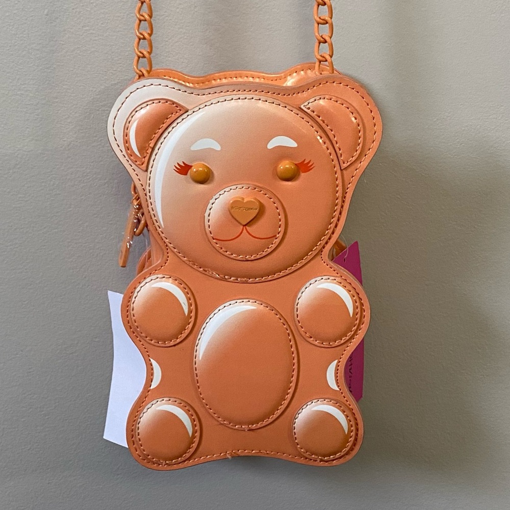Betsey Johnson Orange Bear Crossbody Bag - Picture 2 of 5